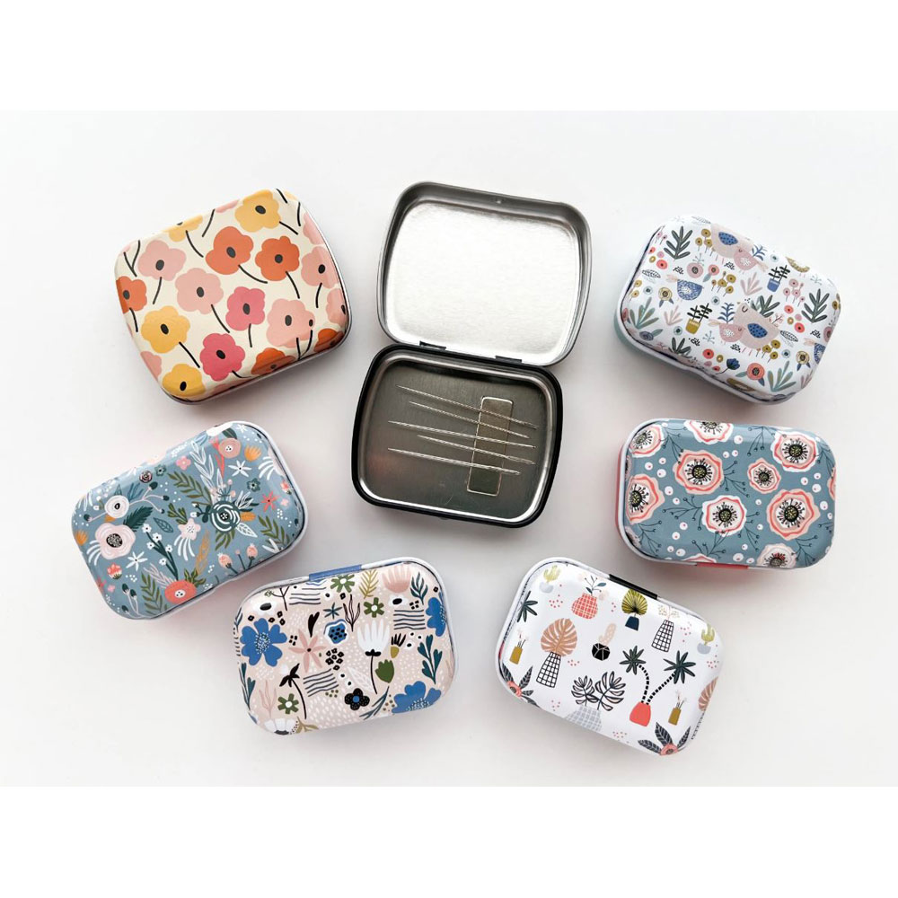 Matryoshka Doll Shop - Magnetic Needle Tin - Floral Needle Case