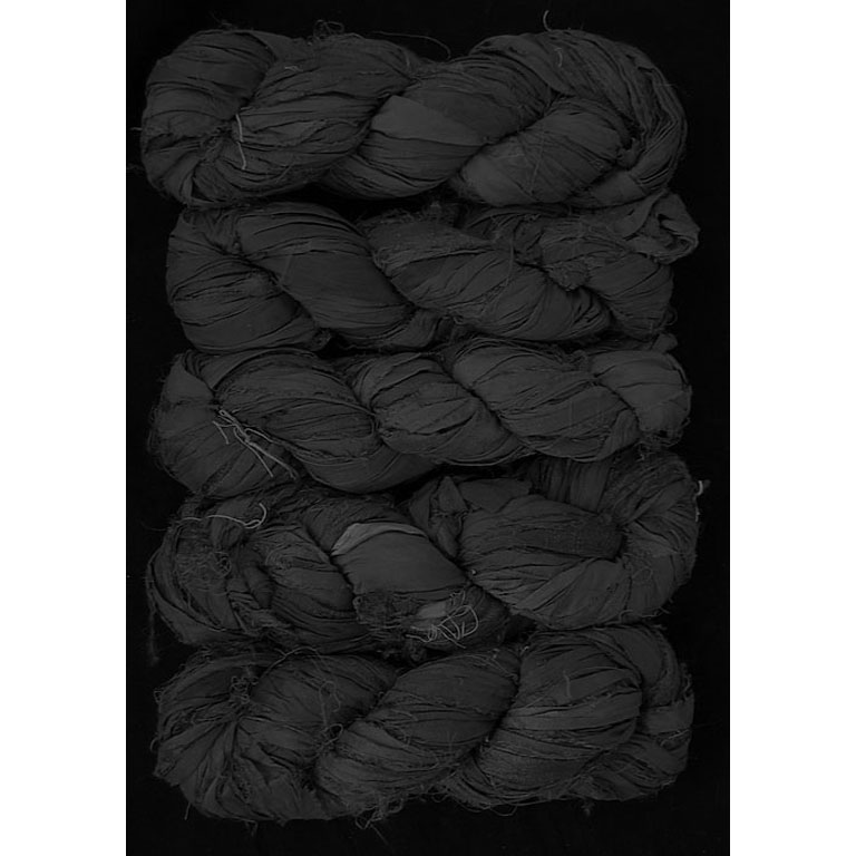 Silk Sari Ribbon - Black Onyx - Leilani Arts