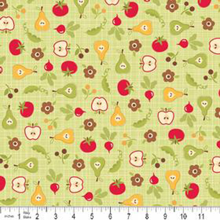 Fabric - Riley Blake Designs - Farm Fresh - C9002 - Green - Root Cellar by October Afternoon