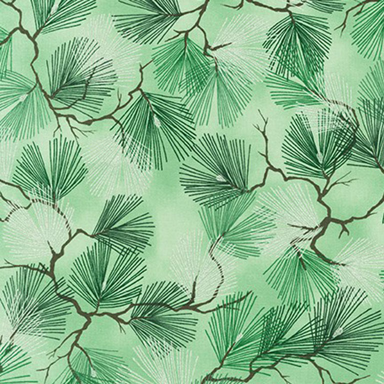 Fabric - A Walk on the Path - 019112 - 007 - Green - General - Robert Kaufman