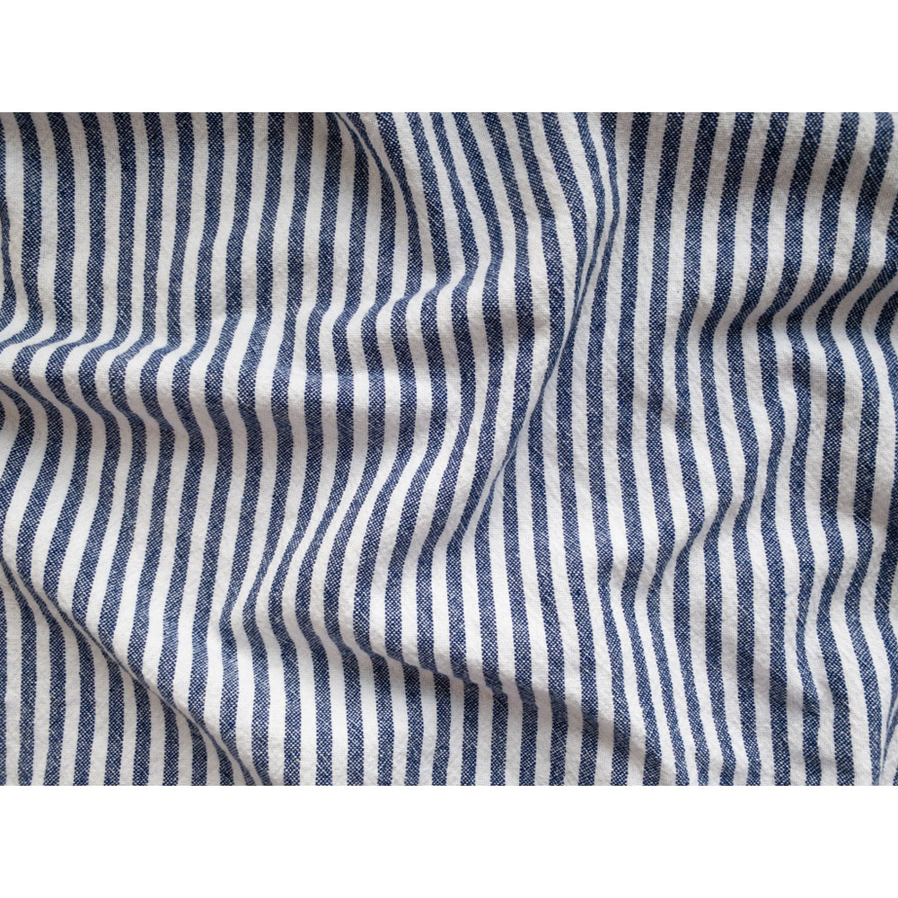100% Organic Cotton - Organic Stripes - 46036-04 - Navy/White - Telio - 54 in wide