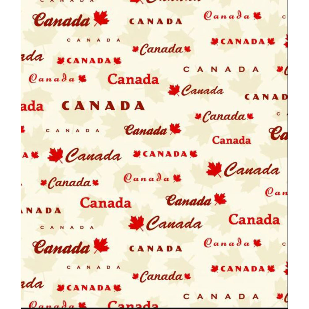 100% Cotton - Proudly Canadian - QC159 - Natural - Red Pine Designs - 44 in wide