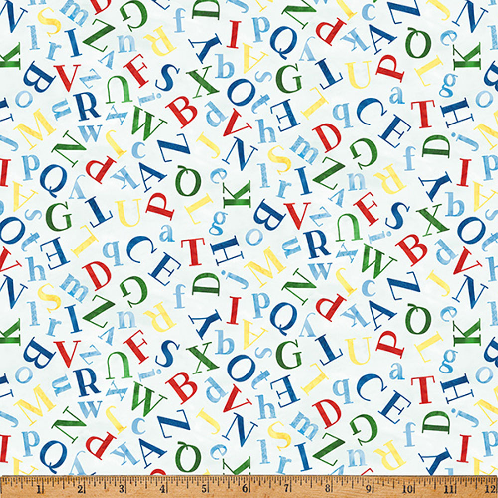 100% Cotton - Things That Go From A to Z (Alphabet Letters) - 25751-181 - Rainbow - Hoffman - 43 in wide