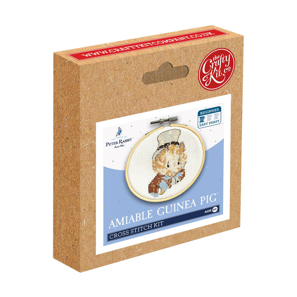 The Crafty Kit - Cross Stitch Kit - Beatrix Potter - Amiable Guinea Pig