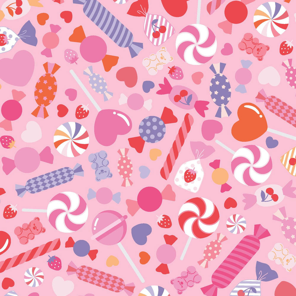 100% Cotton - Sweet Shoppe (Candy Salad) - MAS11022 - Pink - Maywood Studio - 44 in wide