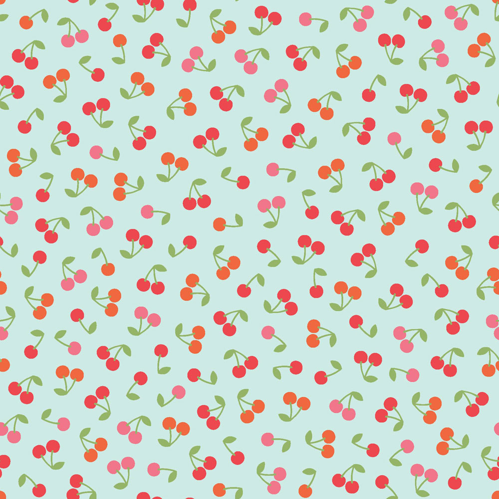 100% Cotton - Sweet Shoppe (Cherries) - MAS11026 - Blue - Maywood Studio - 44 in wide