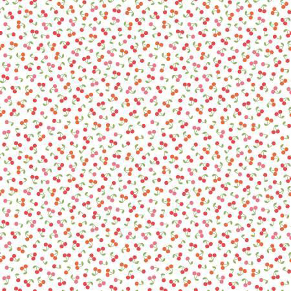 100% Cotton - Sweet Shoppe (Cherries) - MAS11026 - White - Maywood Studio - 44 in wide