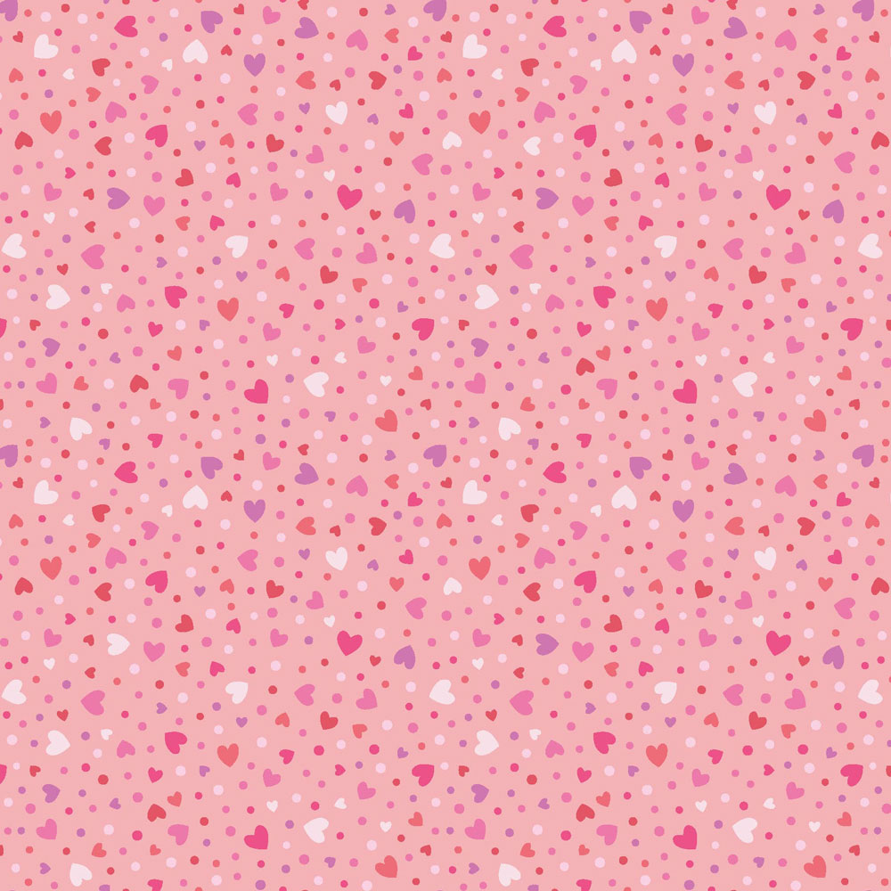 100% Cotton - Sweet Shoppe (Hearts) - MAS11028 - Pink - Maywood Studio - 44 in wide