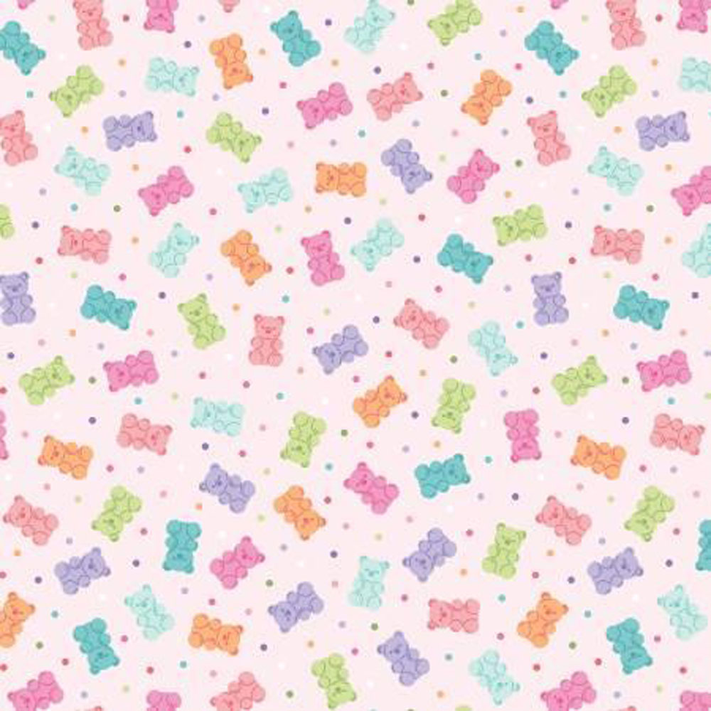 100% Cotton - Sweet Shoppe (Gummy Bears) - MAS11029 - Pink - Maywood Studio - 44 in wide