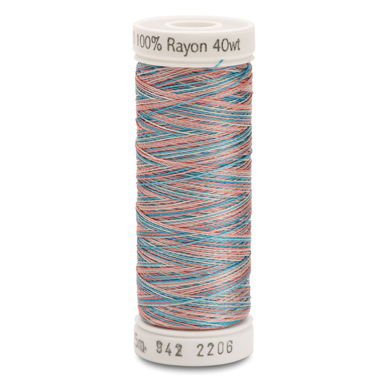 Sulky - Thread - 942-2206 - Turquise Coral Silver - 40wt - 225m