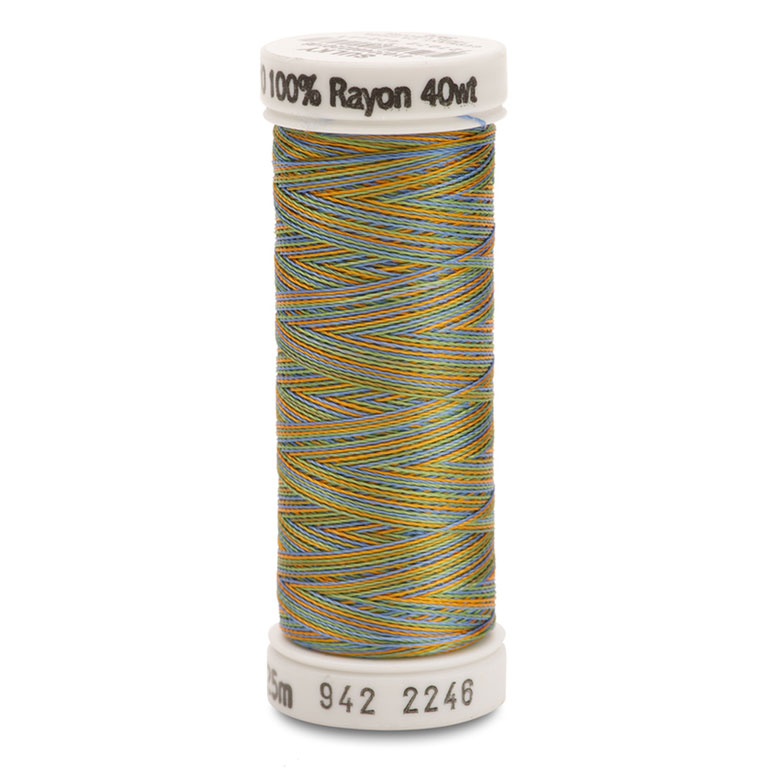 Sulky - Thread - 942-2246 - Med Blue Green Tan - 40wt - 225m
