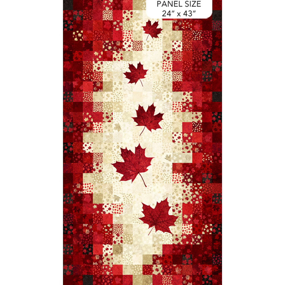 100% Cotton Panel - Stonehenge Oh Canada 14 (Patchwork) - C29015-12 - Beige Multi - Deborah Edwards - 24" x 43"