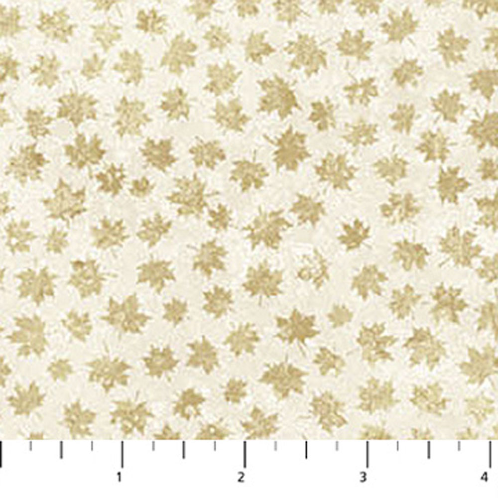 100% Cotton - Stonehenge Oh Canada 14 (Leaf Blender) - C29022-11 - Cream - Deborah Edwards