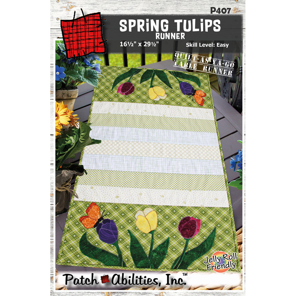 Patch Abilities - Pattern - P407 - Easter Eggs - Spring Tulips Runner