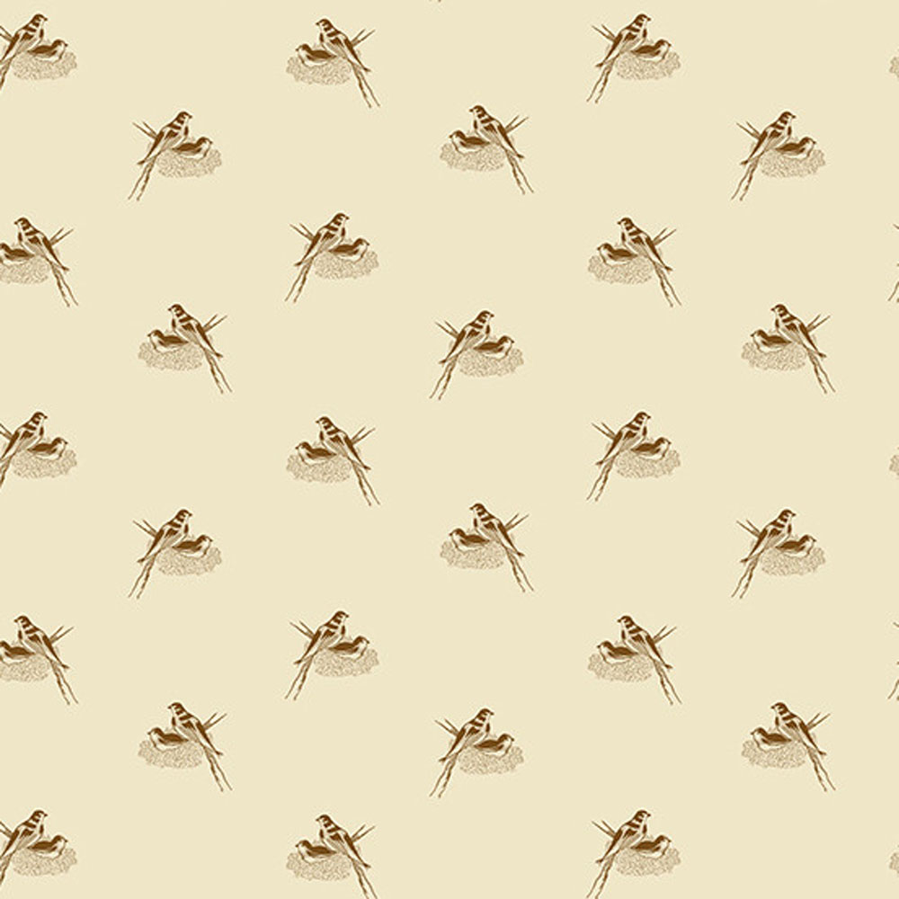 Sienna - Nesting Birds - A691N - Walnut - Max and Louise for Andover