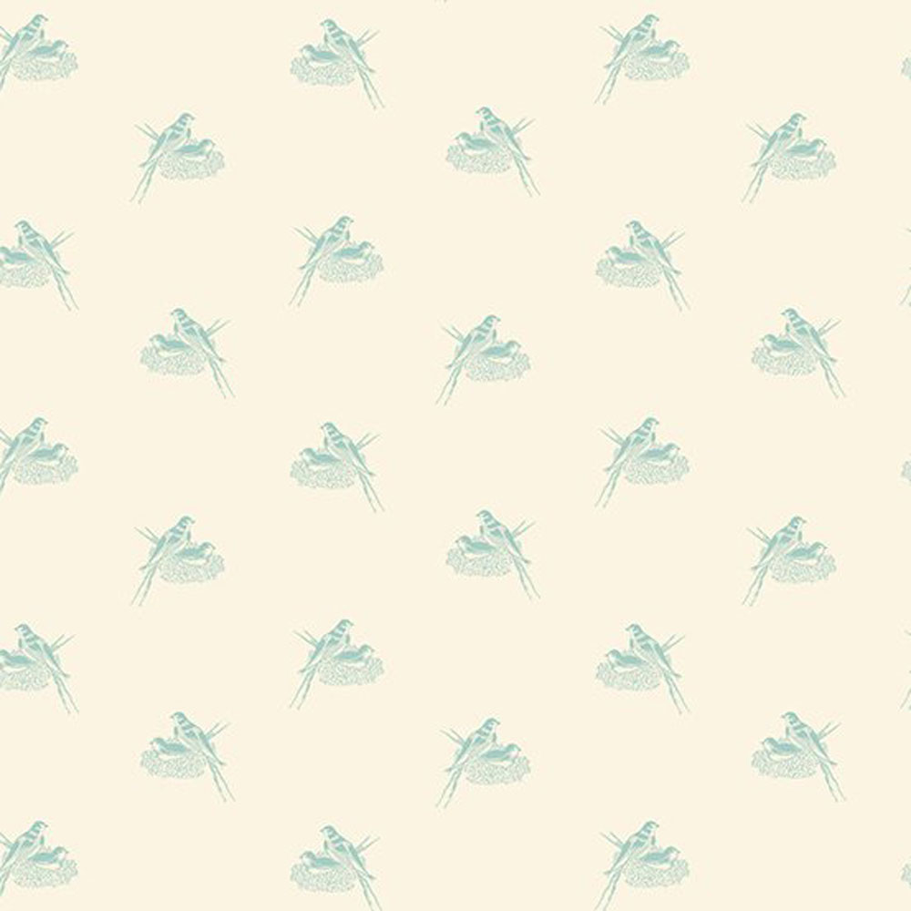 Sienna - Nesting Birds - A691T - Teal - Max and Louise for Andover