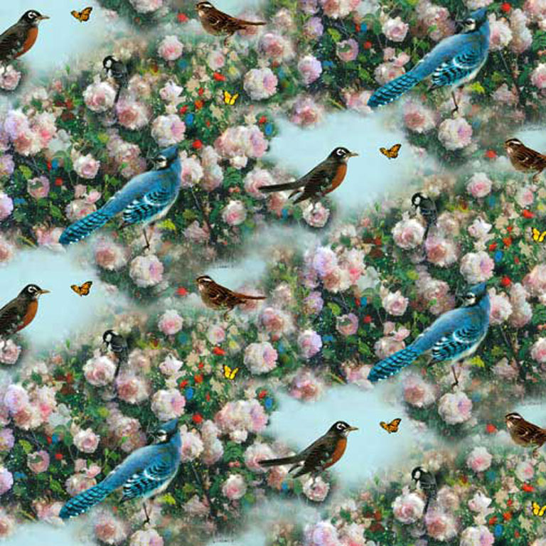 Fabric - Songs of the Season - 22229-BL - Blue - by Giordano Studios