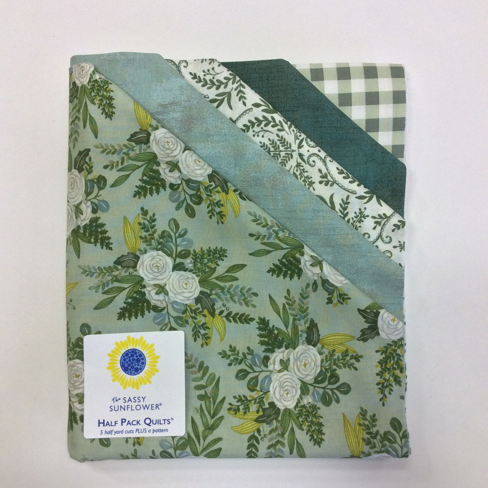 Quilt Kit -  Half Pack Quilts - Happiness Blooms - 5 half yard cuts 100% cotton