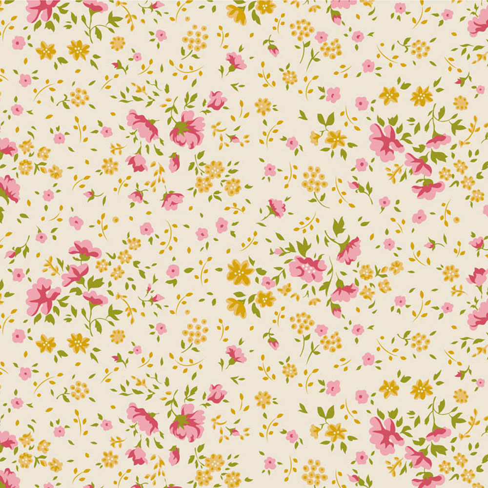 100% Cotton - Ellie Wideback - 150011 - Pink/Yellow - By Tilda - 108 in wide - PRE-ORDER