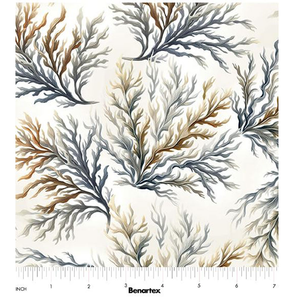 100% Cotton - Coastal Escape (Coastal Coral) - 15025-70 - Digitally Printed - Neutral - Kanvas Studio - 44" wide