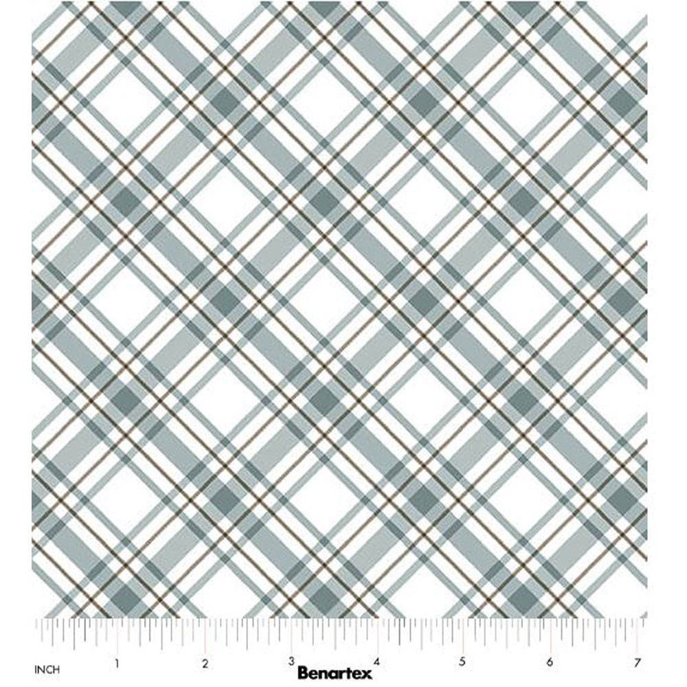 100% Cotton - Coastal Escape (Maritime Plaid) - 15027-44 - Digitally Printed - Sage - Kanvas Studio - 44" wide