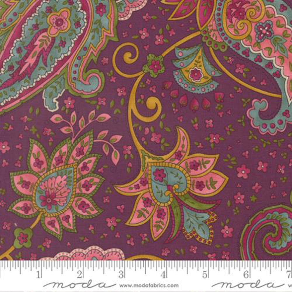 100% Cotton - Chelsea Garden (Posh Paisley Paisley) - 533851-17 - Plum - Moda - 44 in wide