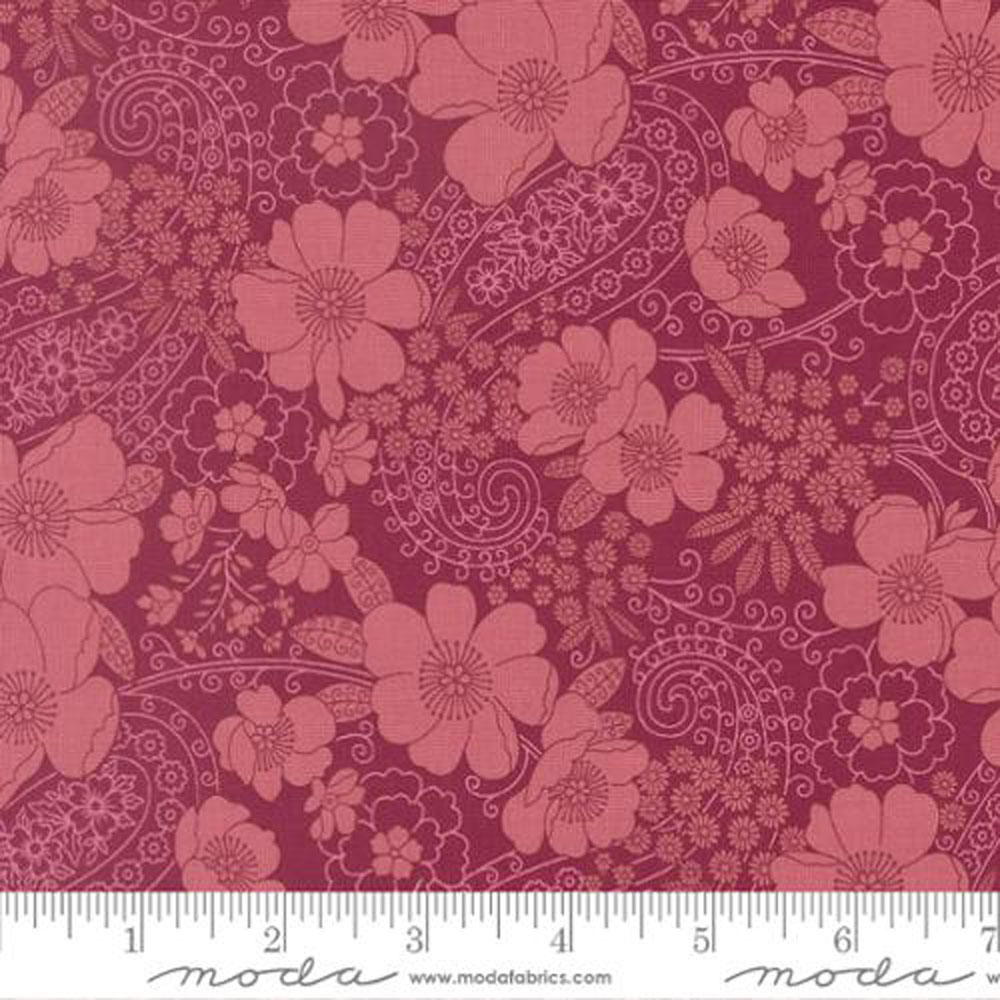 100% Cotton - Chelsea Garden (Garden Party Paisley) - 533852-16 - Mulberry - Moda - 44 in wide