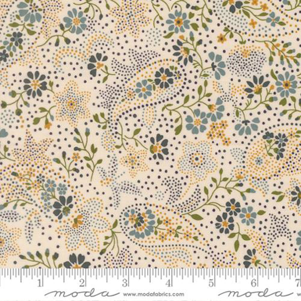 100% Cotton - Chelsea Garden (Bohemian Flare Paisley) - 533854-24 - Porcelain Peacock - Moda - 44 in wide