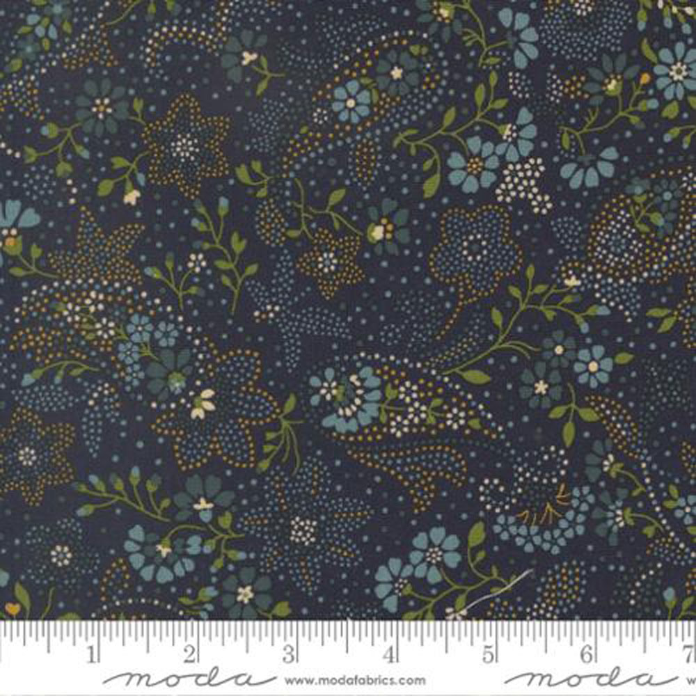 100% Cotton - Chelsea Garden (Bohemian Flare Paisley) - 533854-29 - Midnight Drizzle - Moda - 44 in wide