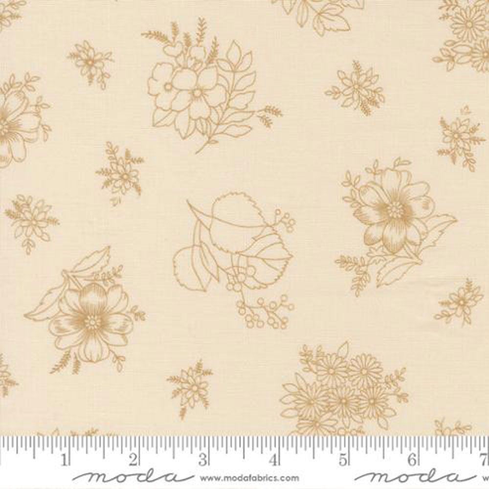 100% Cotton - Chelsea Garden (Piccadilly Florals) - 533855-11 - Porcelain - Moda - 44 in wide