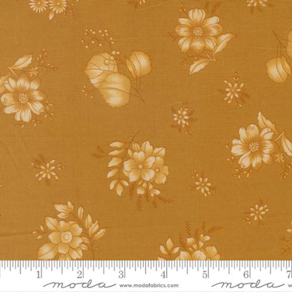 100% Cotton - Chelsea Garden (Piccadilly Florals) - 533855-12 - Goldenrod - Moda - 44 in wide