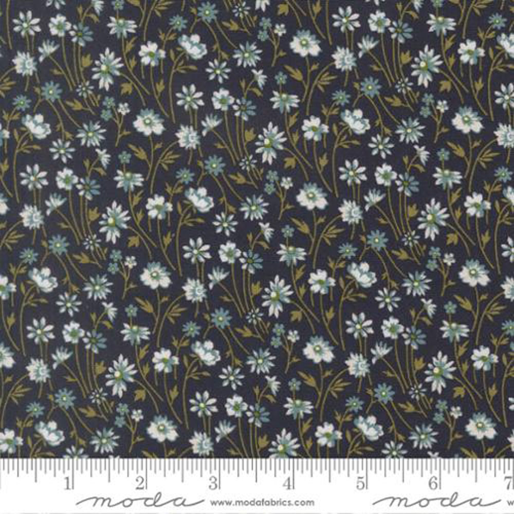 100% Cotton - Chelsea Garden (Cheek Posy Small Floral) - 533856-19 - Midnight - Moda - 44 in wide