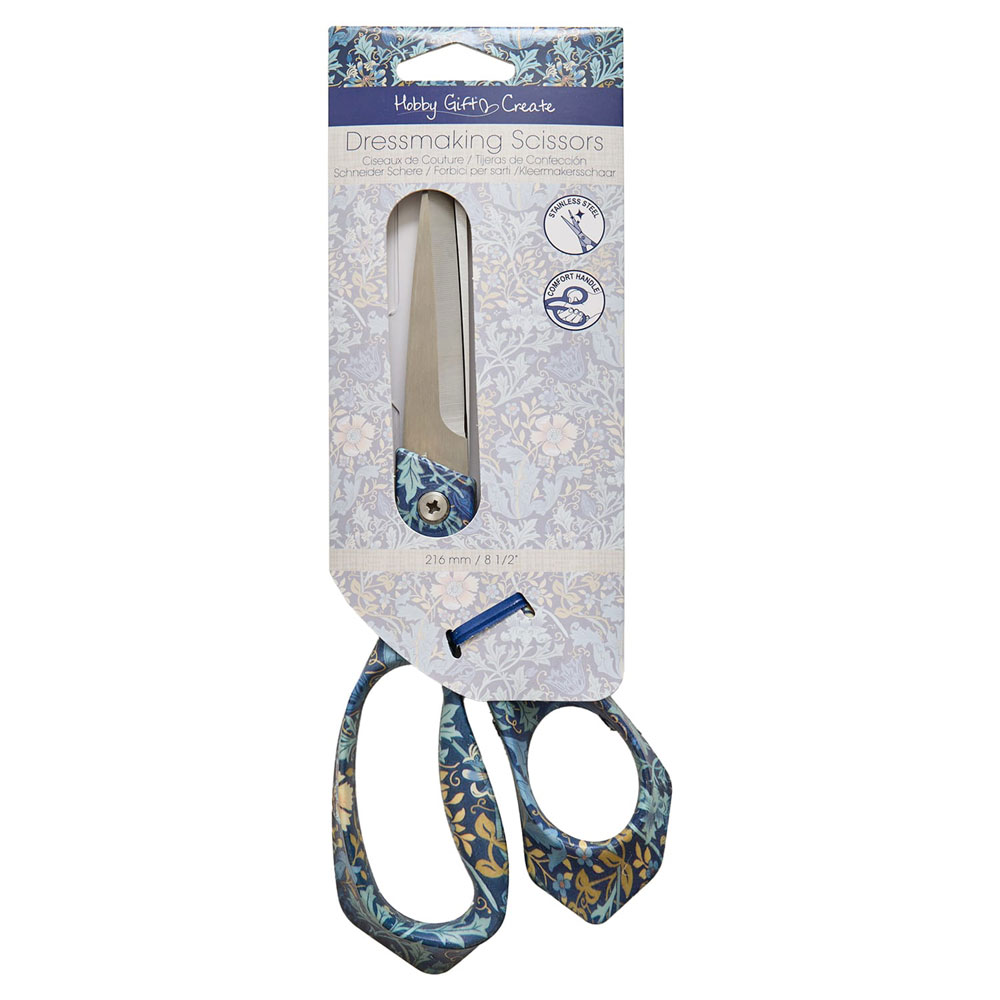 HobbyGift - Dressmaking Scissors - HGC850 - 8.5" - Woodblock Floral