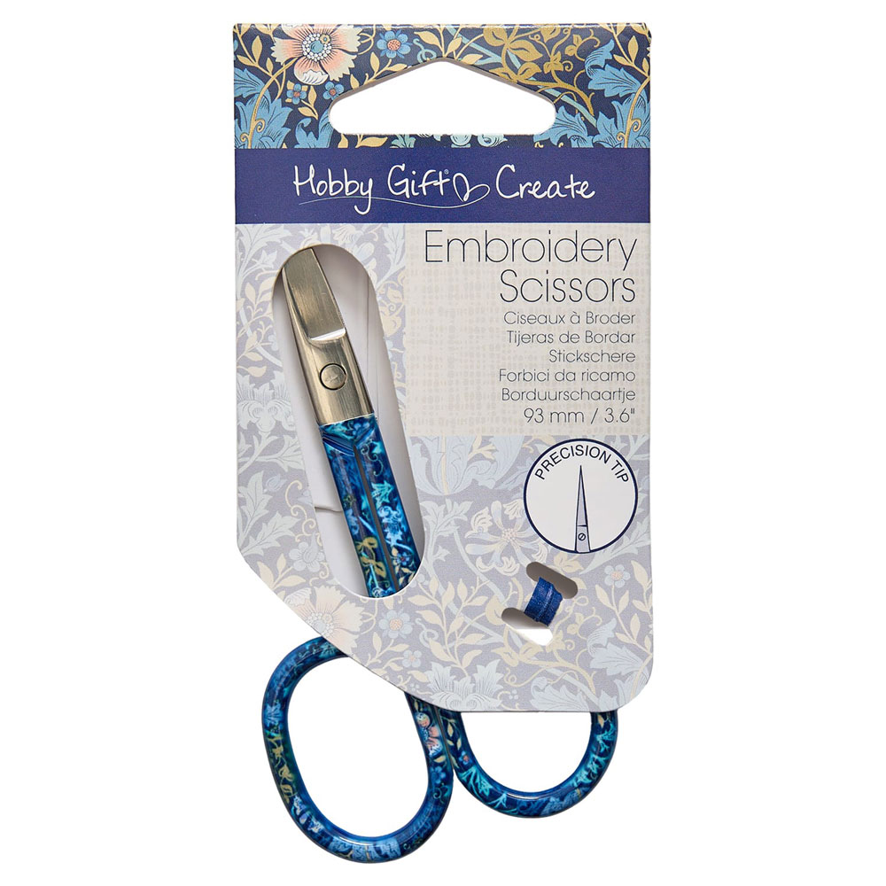HobbyGift - Embroidery Scissors -  HGC4819 - 3.6" - Woodblock Floral