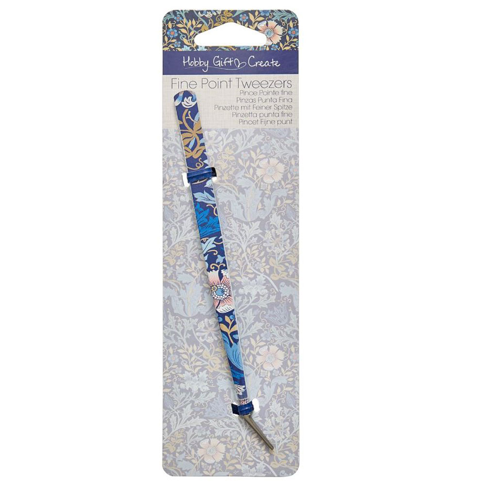 HobbyGift - Fine Point Tweezers - HGC141 - Woodblock Floral