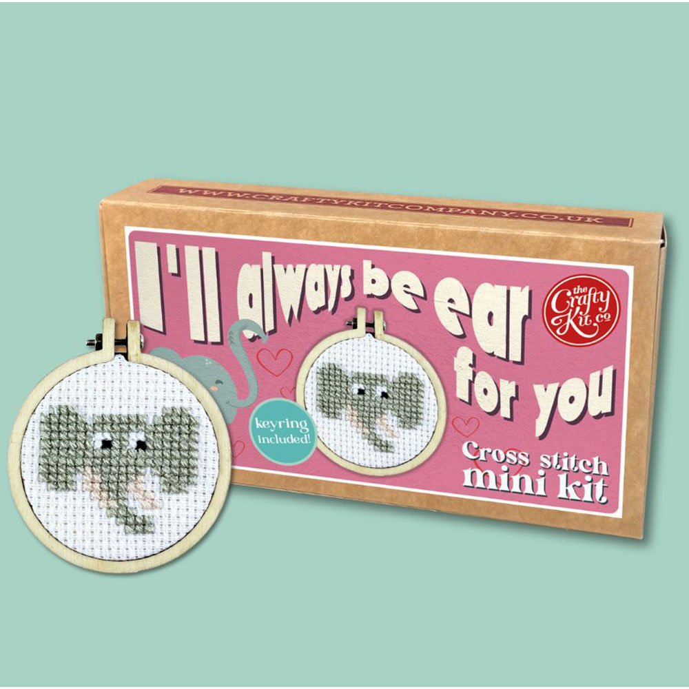 The Crafty Kit - Mini Matchbox Cross Stitch Kit - I'll Always Be Ear For You
