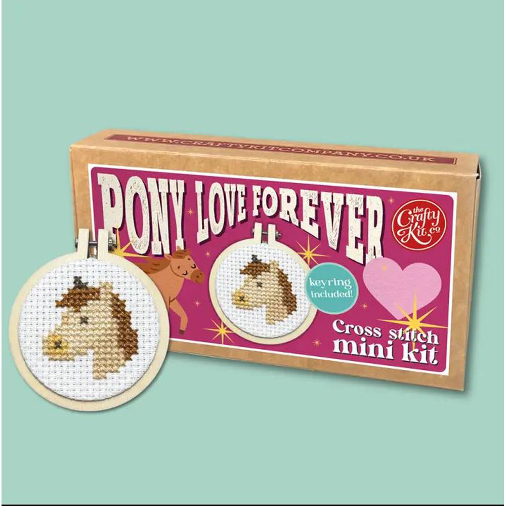 The Crafty Kit - Mini Matchbox Cross Stitch Kit - Pony Love Forever!