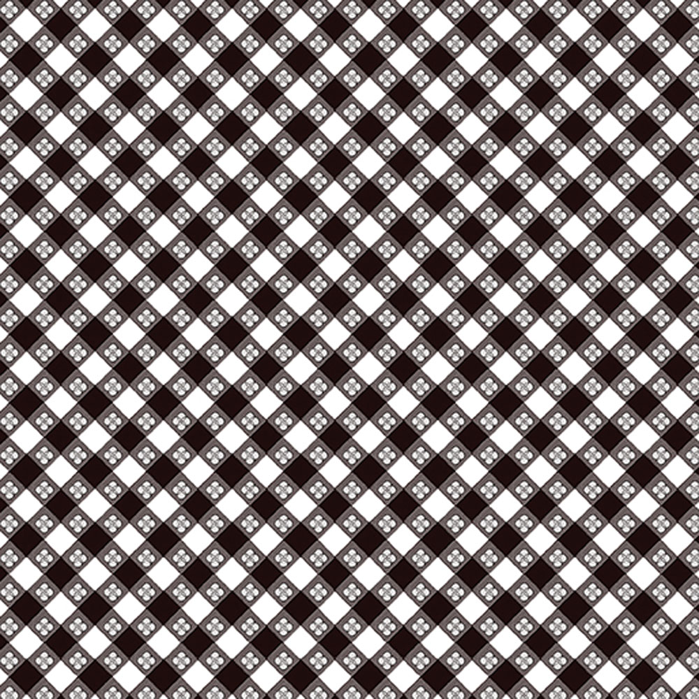 100% Cotton - Hot Stuff (Picnic Check) - 15086-12 - Black - Digitally Printed - Andi Metz - 44 in wide