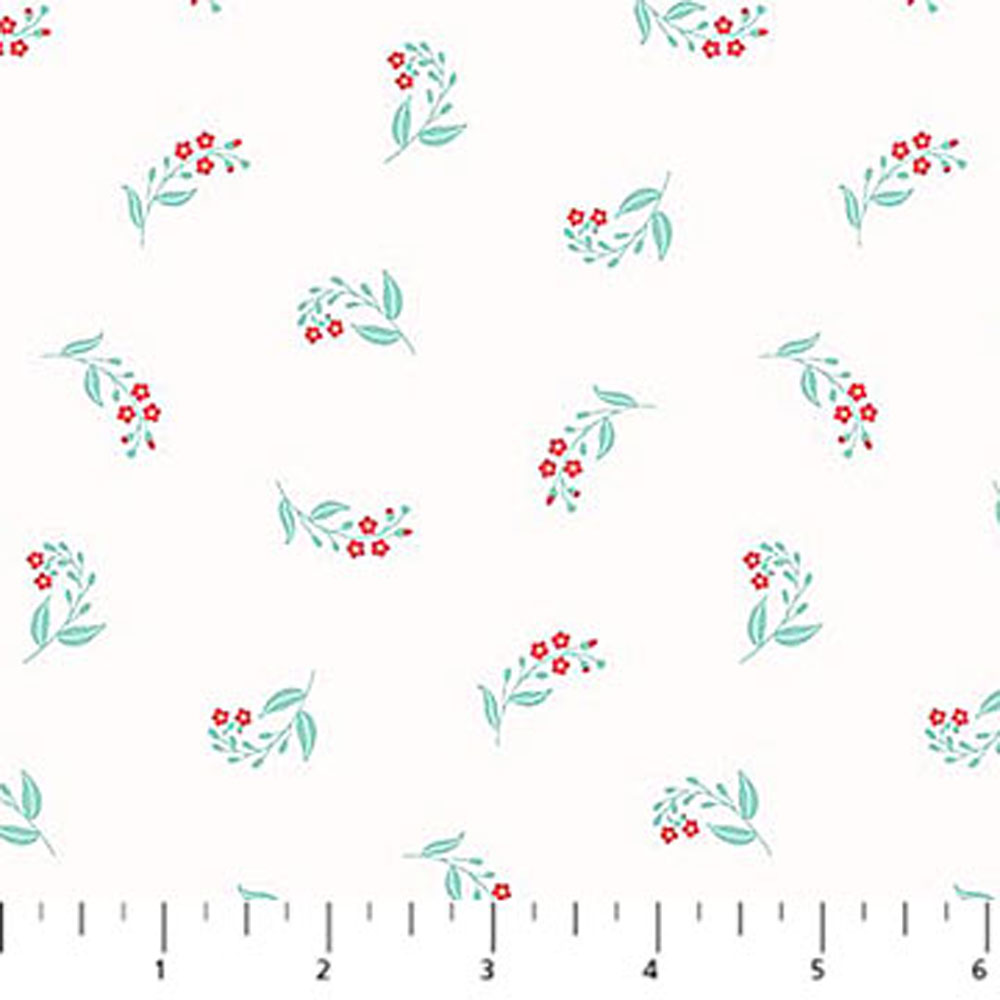100% Cotton - Floral Romance (Speedwell) - 91295-10 - White - Pippa Shaw - 52 in wide