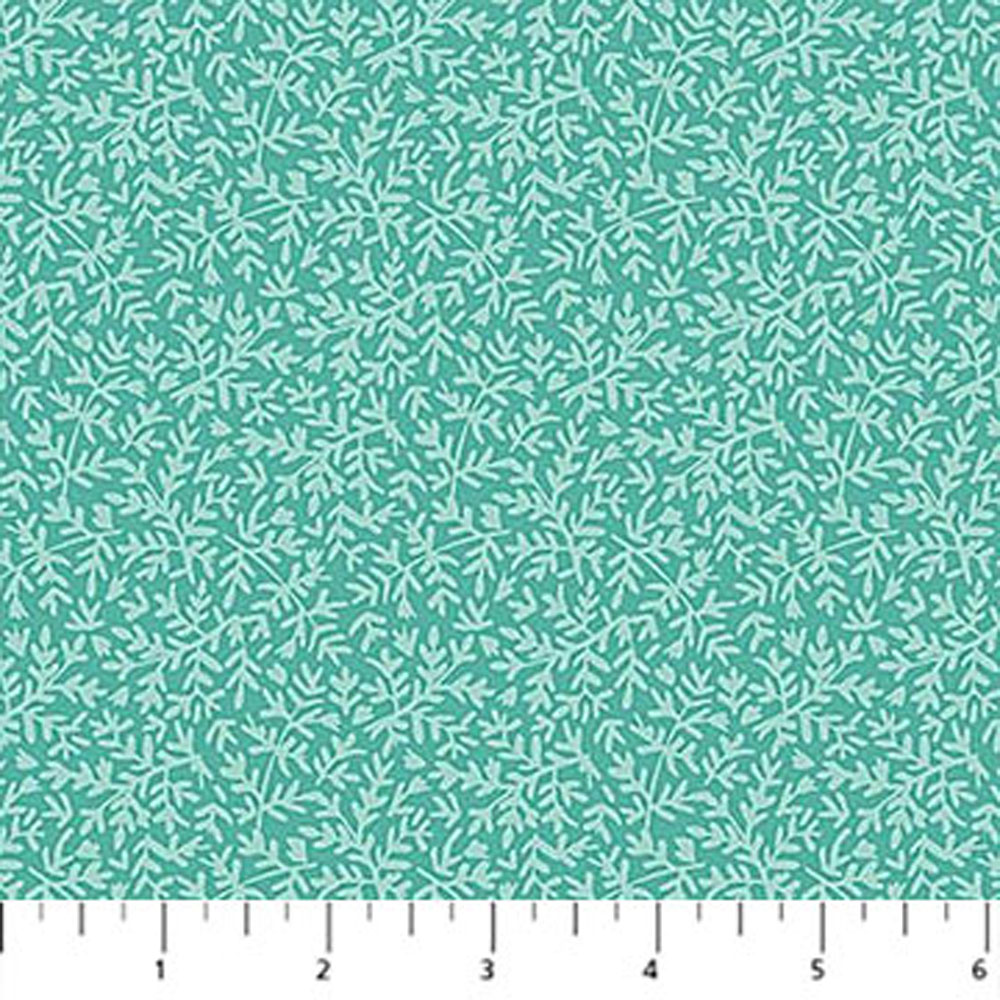 100% Cotton - Floral Romance (Fronds) - 91297-64 - Mint - Pippa Shaw - 44 in wide