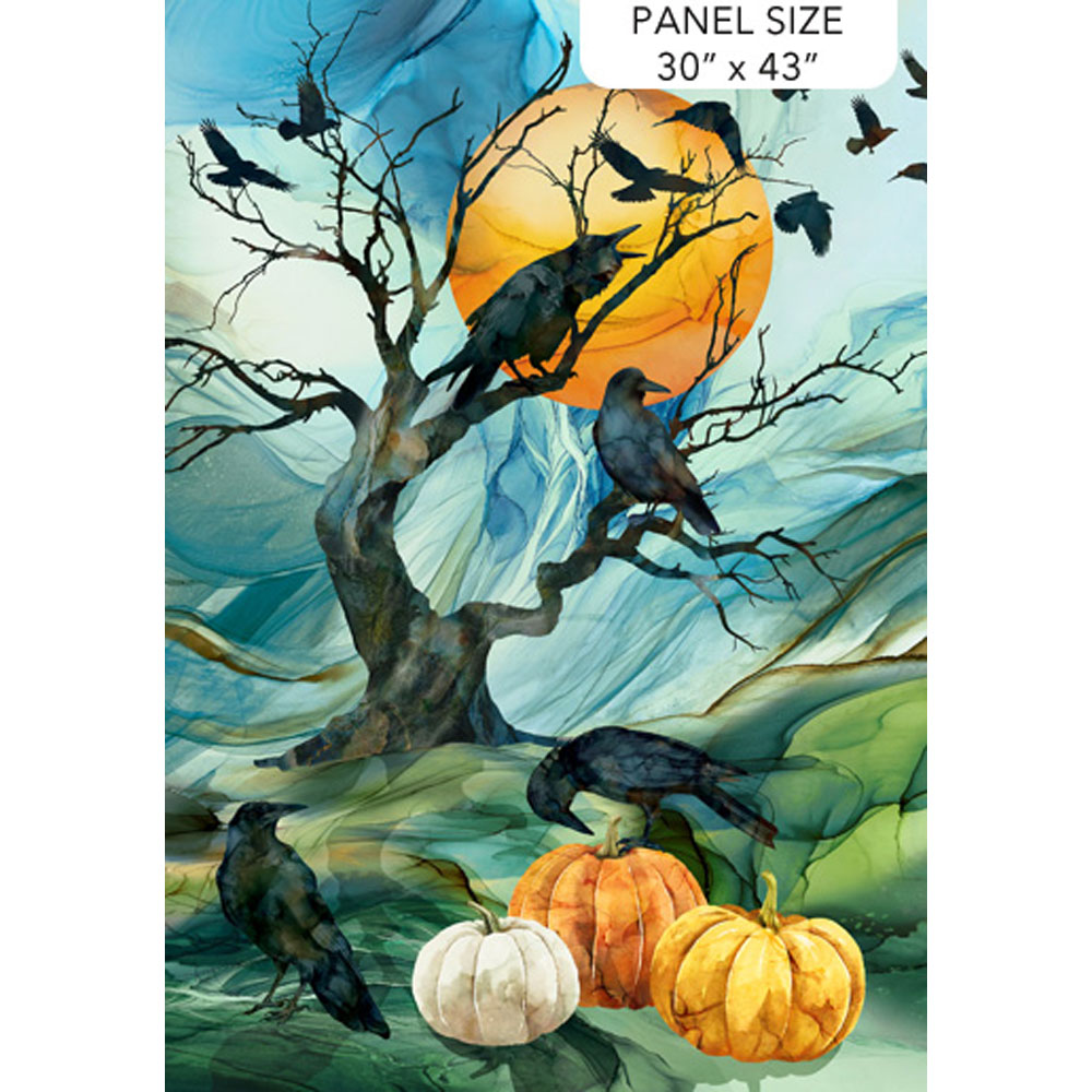 100% Cotton Panel - Raven's Call - DP28945-66 - Teal Multi - Deborah Edwards & Melanie Samra - 30" x 43"