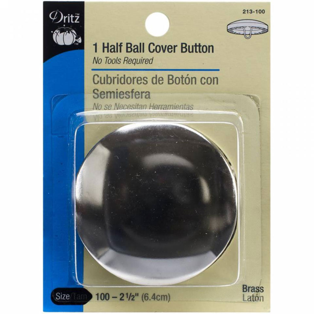 Dritz - Cover Button - DZ213.100 - Size100 - 1/2 Ball - 2 1/2"
