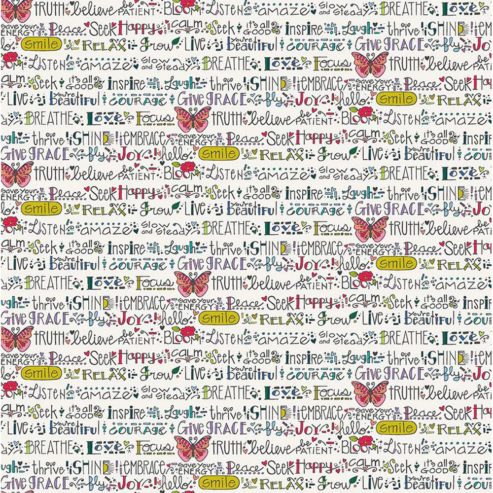 100% Cotton - Sway (Affirmations) - 54704-5 - Multi - Kori Turner Goodhart - 44 in wide