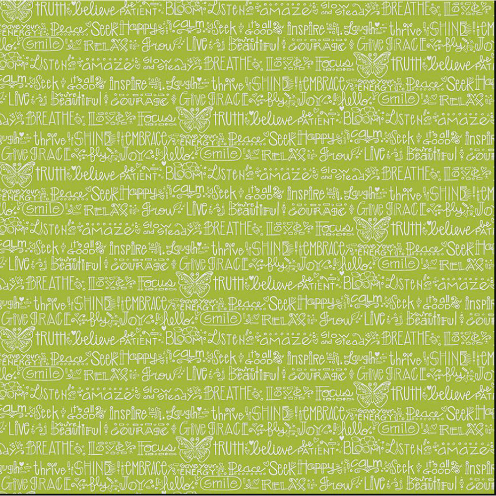 100% Cotton - Sway (Affirmations) - 54704-7 - Apple Green - Kori Turner Goodhart - 44 in wide