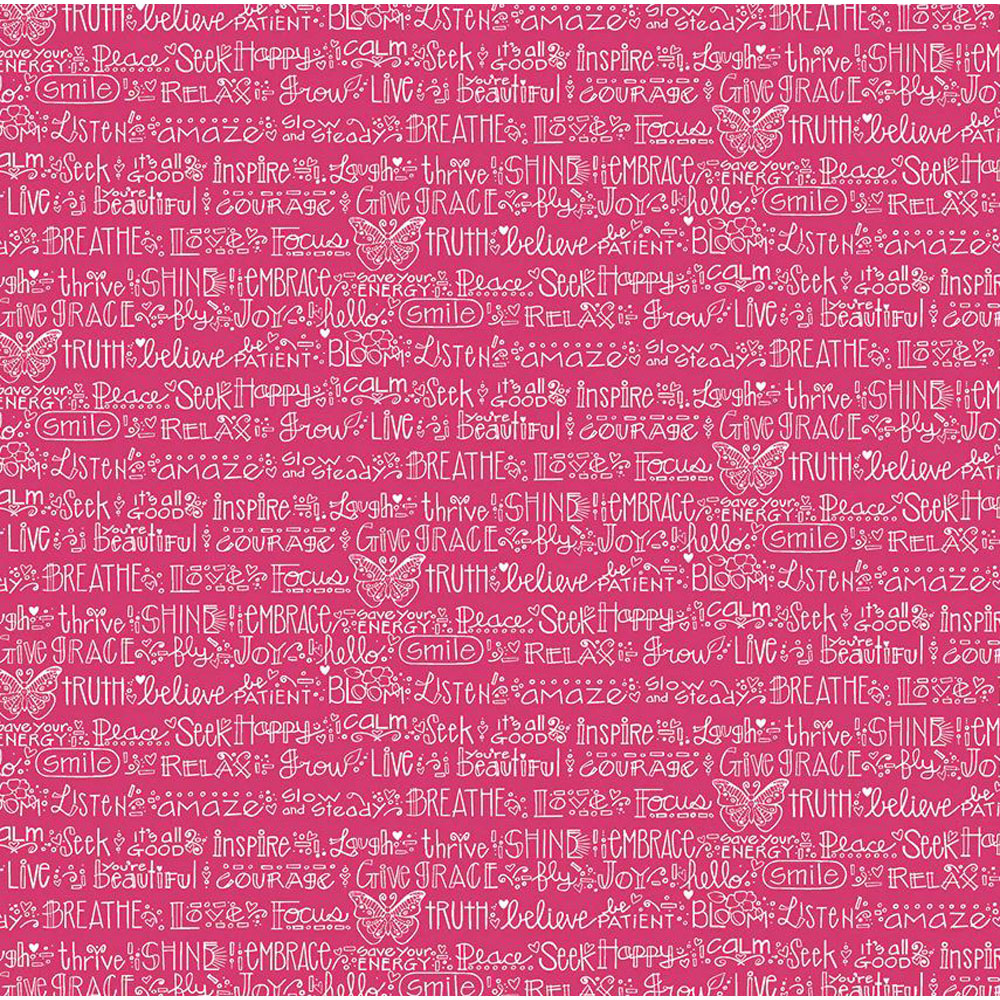 100% Cotton - Sway (Affirmations) - 54704-8 - Majenta - Kori Turner Goodhart - 44 in wide