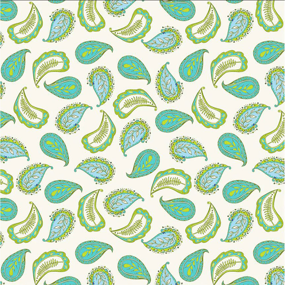 100% Cotton - Sway (Perfect Paisley) - 54705-6 - Ivory - Kori Turner Goodhart - 44 in wide