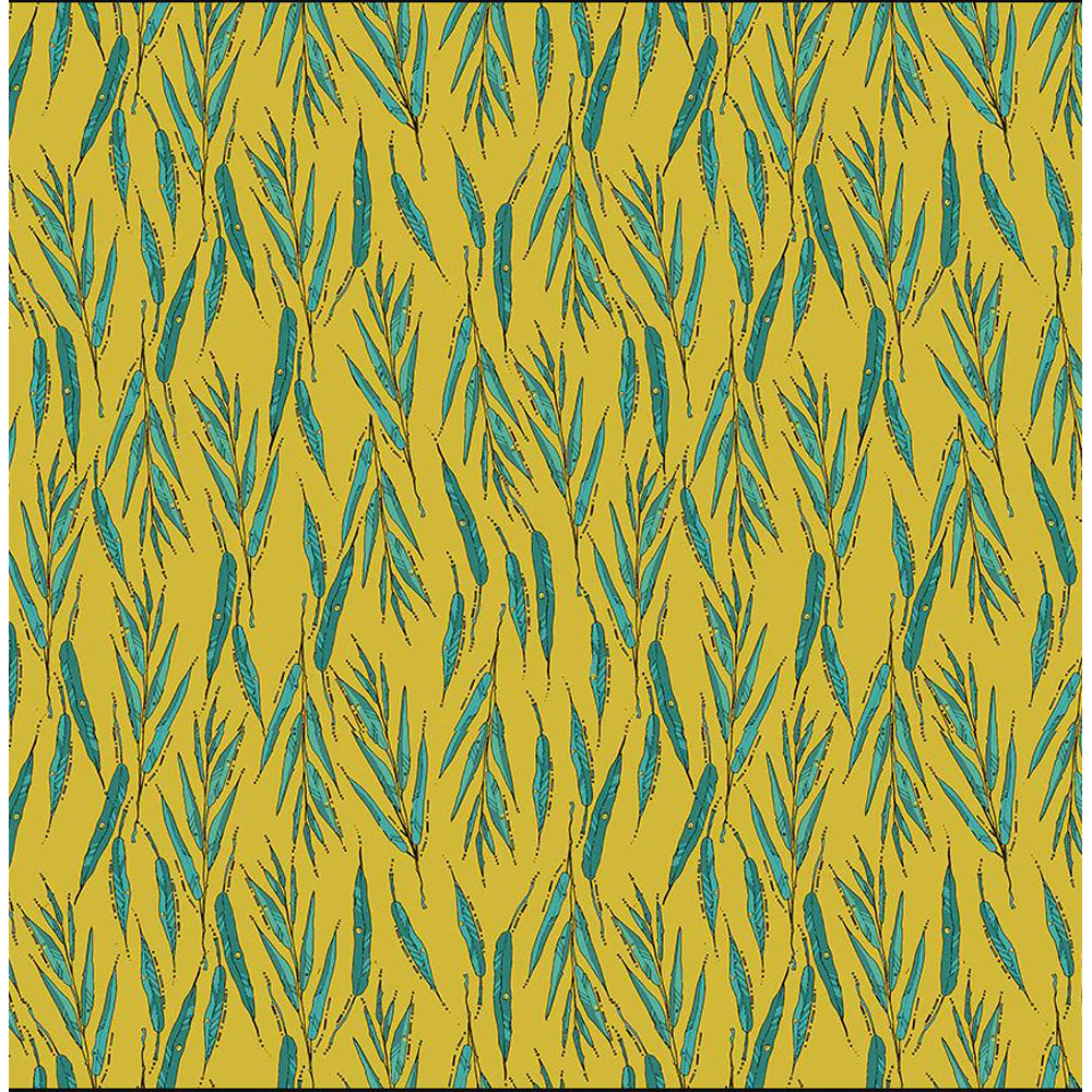 100% Cotton - Sway (Willow Leaves) - 54706-11 - Amber - Kori Turner Goodhart - 44 in wide