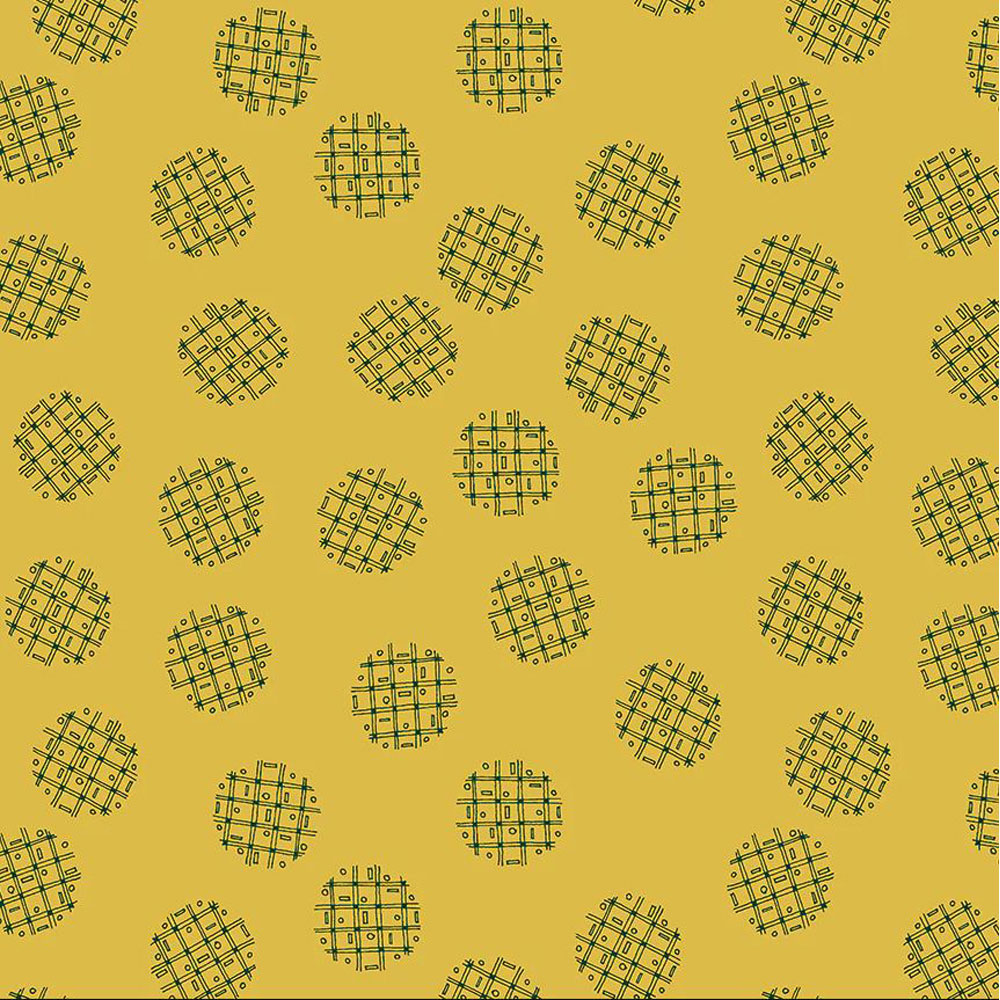 100% Cotton - Sway (Graph Dots) - 54707-11 - Amber - Kori Turner Goodhart - 44 in wide