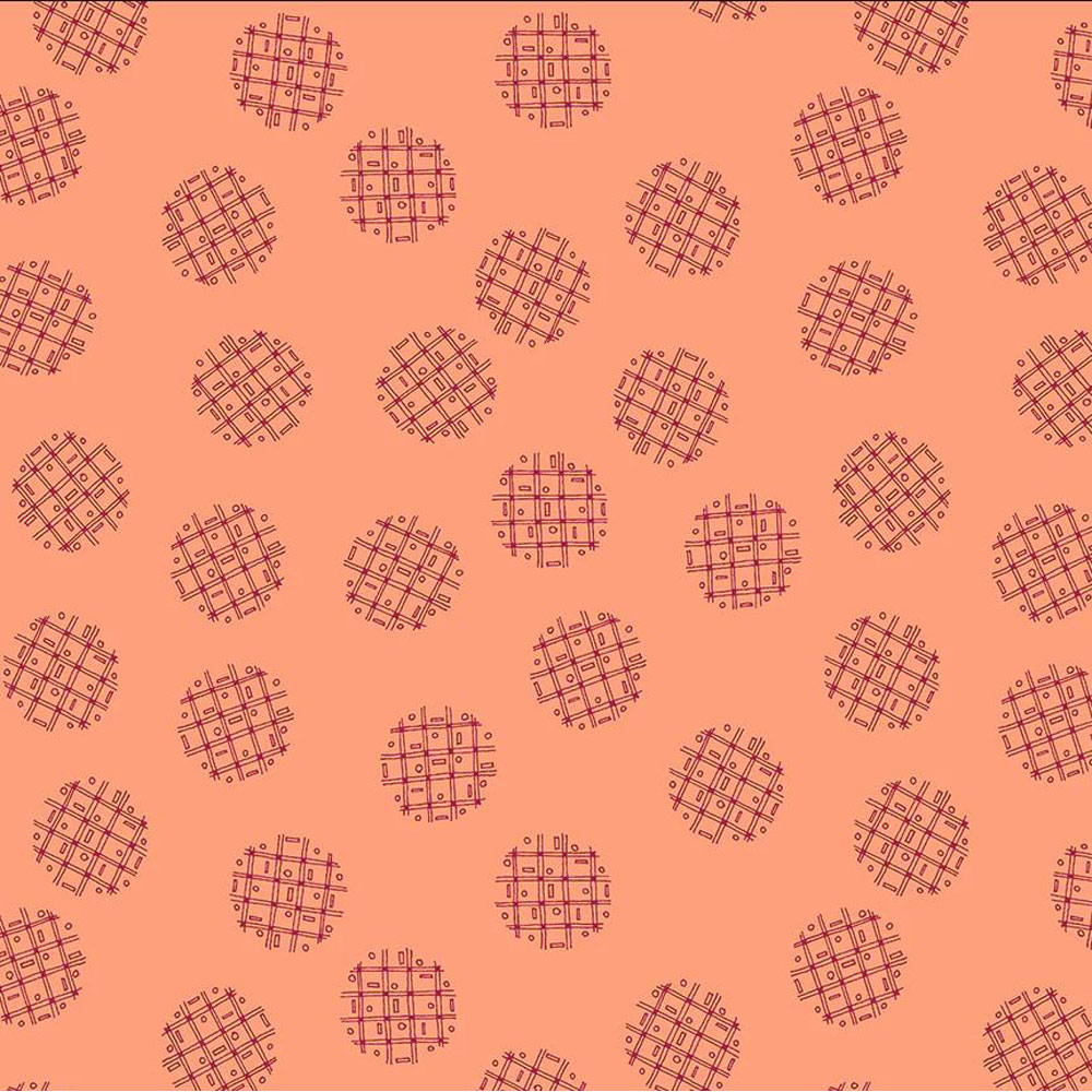 100% Cotton - Sway (Graph Dots) - 54707-13 - Salmon - Kori Turner Goodhart - 44 in wide
