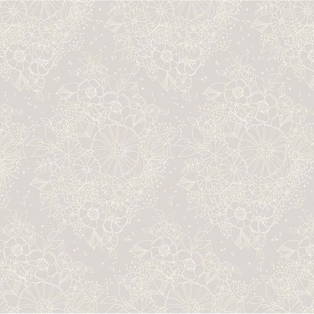 100% Cotton - Sway (Butterfly Bait) - 54708-1 - Light Grey - Kori Turner Goodhart - 44 in wide